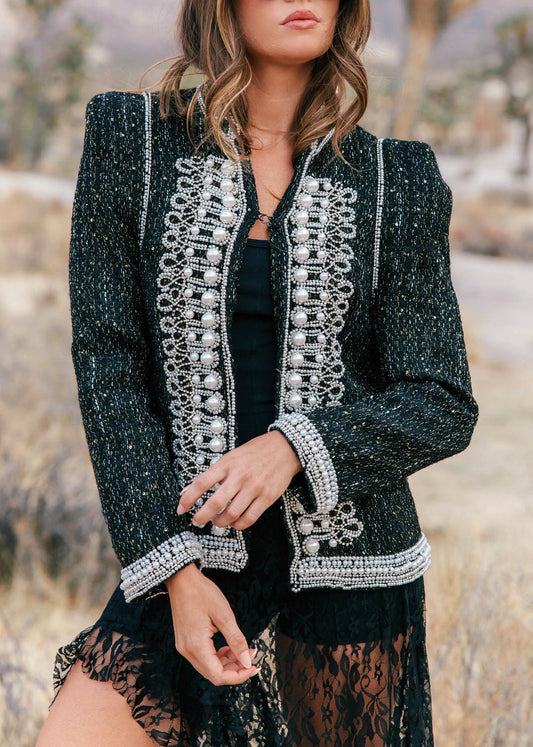 The "Cheval" Boucle Military Jacket