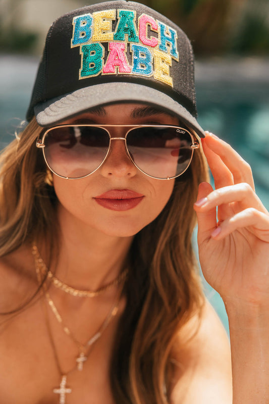 NEW!! Beach Babe Trucker Hat in Black