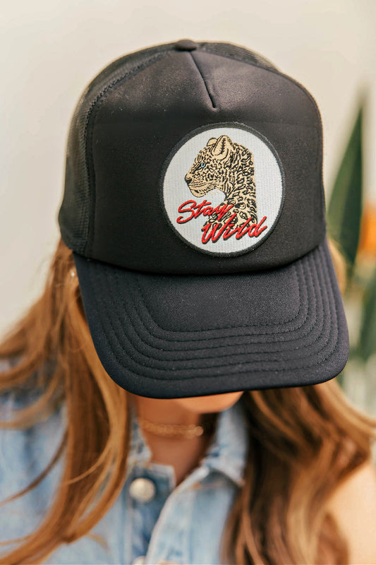 NEW!! "Stay Wild" Trucker Hat in Black