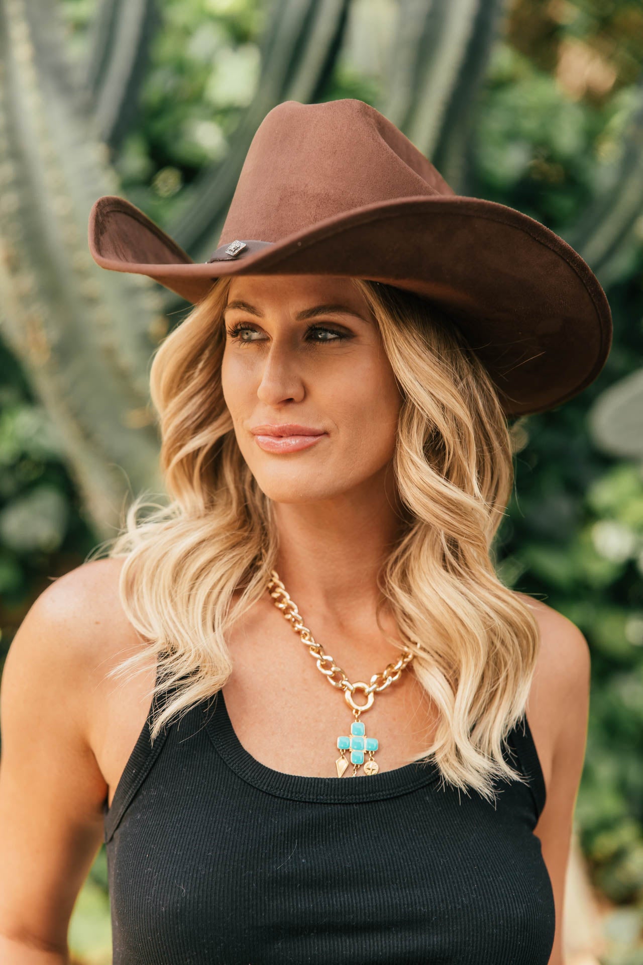 NEW!! The "Dolly" Faux Suede Cowboy Hat in Brown