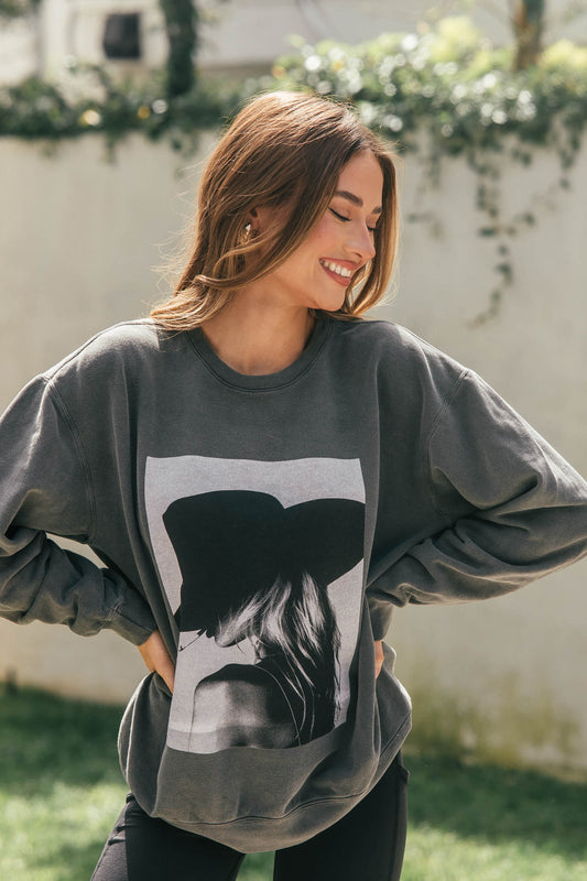 NEW!! The "Paris Cowgirl" Sweatshirt in Charcoal
