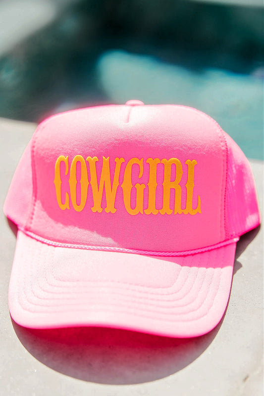NEW!! "COWGIRL" Trucker Hat in Pink