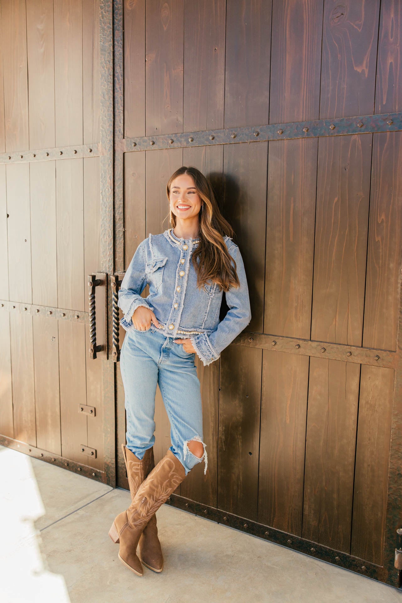 NEW!! "Instant Icon" Pearl Denim Jacket