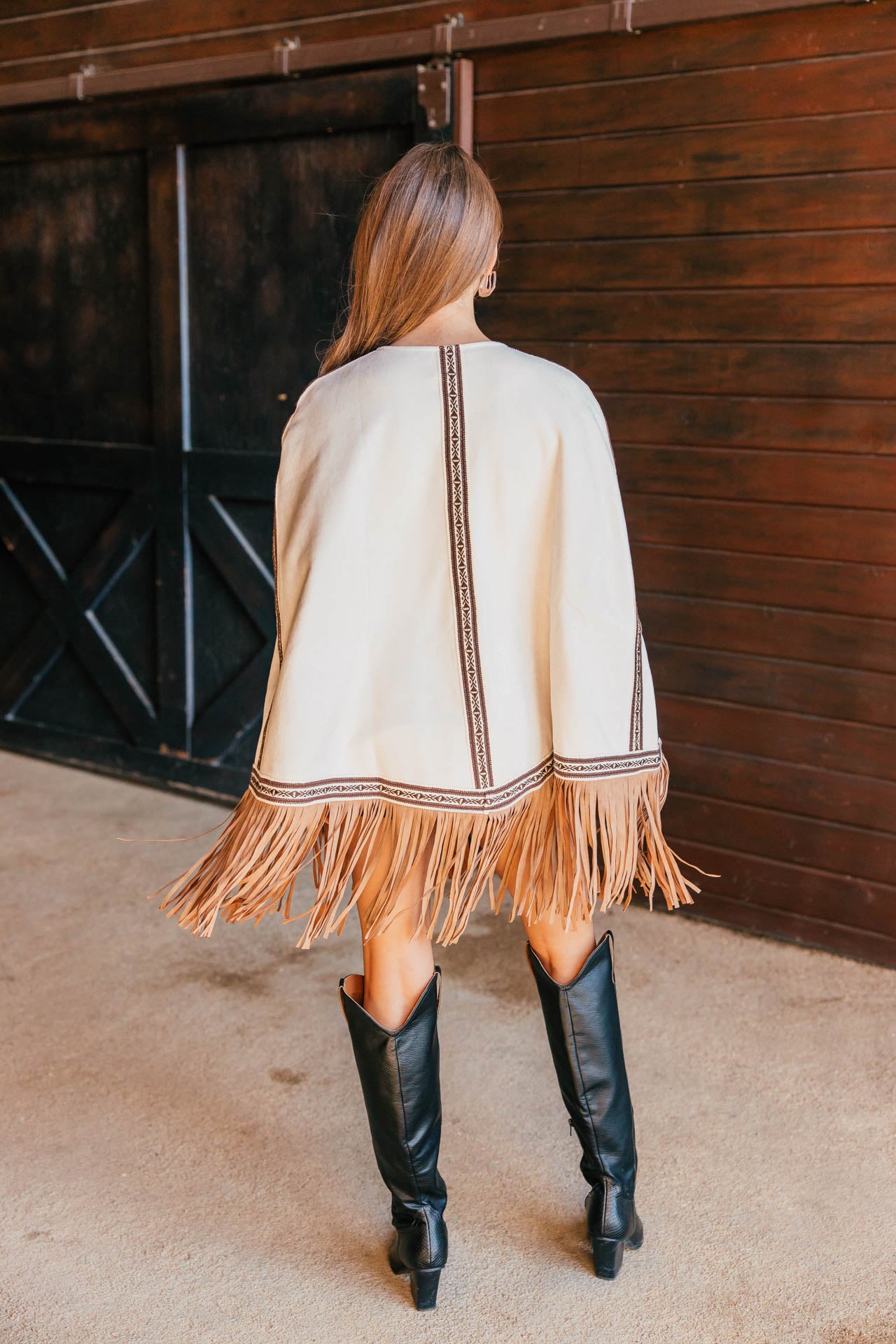 NEW!! "Saddle" Embroidered Fringe Cape