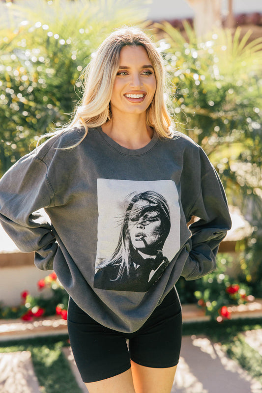 FINAL SALE!! The "Paris Icon" Sweatshirt in Charcoal