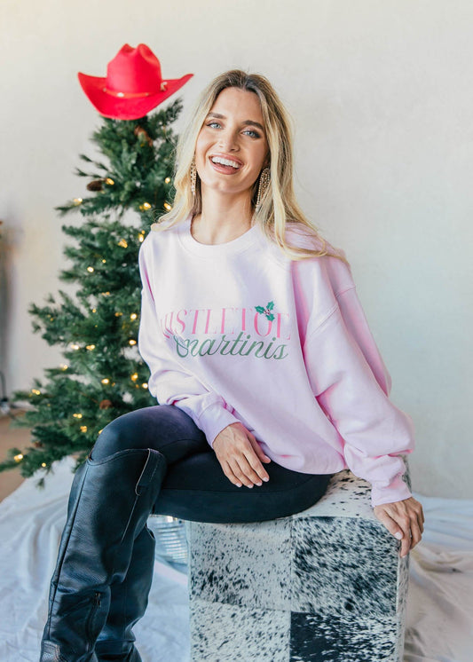 NEW!! Mistletoe & Martinis Graphic Sweatshirt