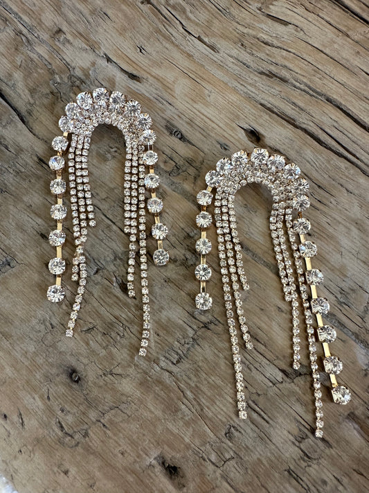 BEST SELLER!! The Daniela Crystal Drop Earring in Gold