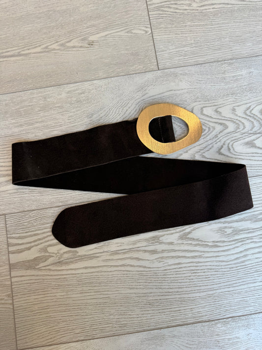 FINAL SALE!! Nirvana Suede Statement Belt in Brown