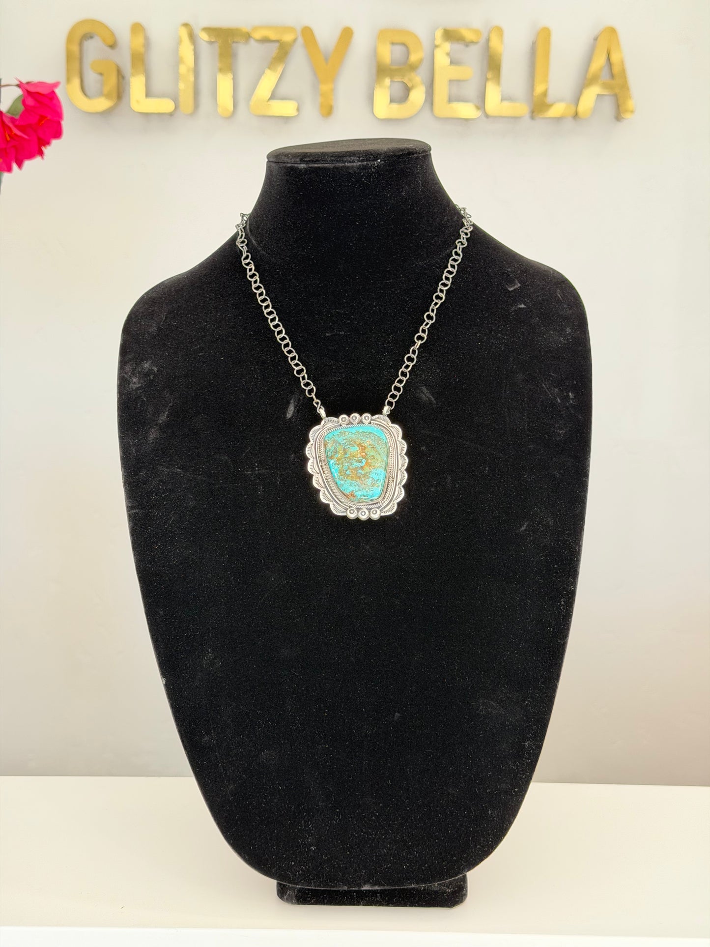 The “Dandelion" Kingman Turquoise and Sterling Silver Necklace