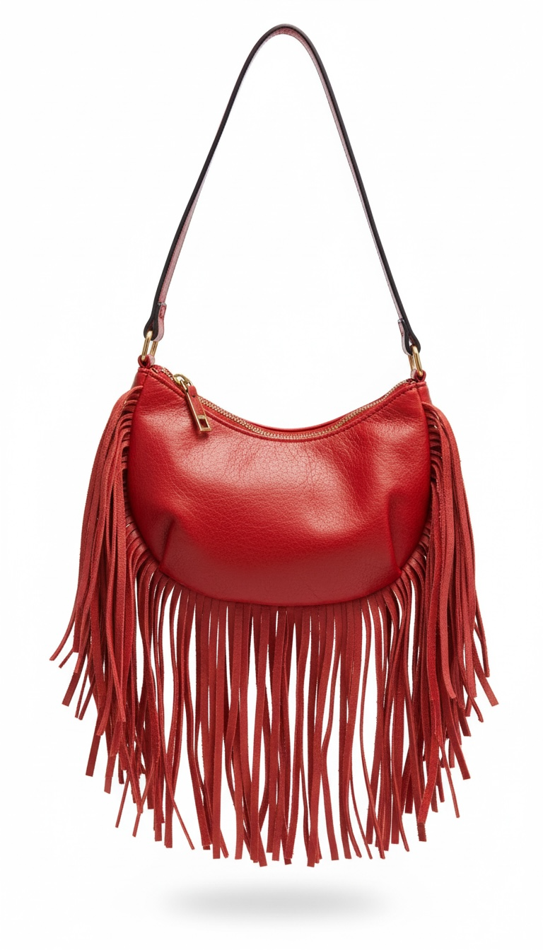 "Headliner" Fringe Purse in Red