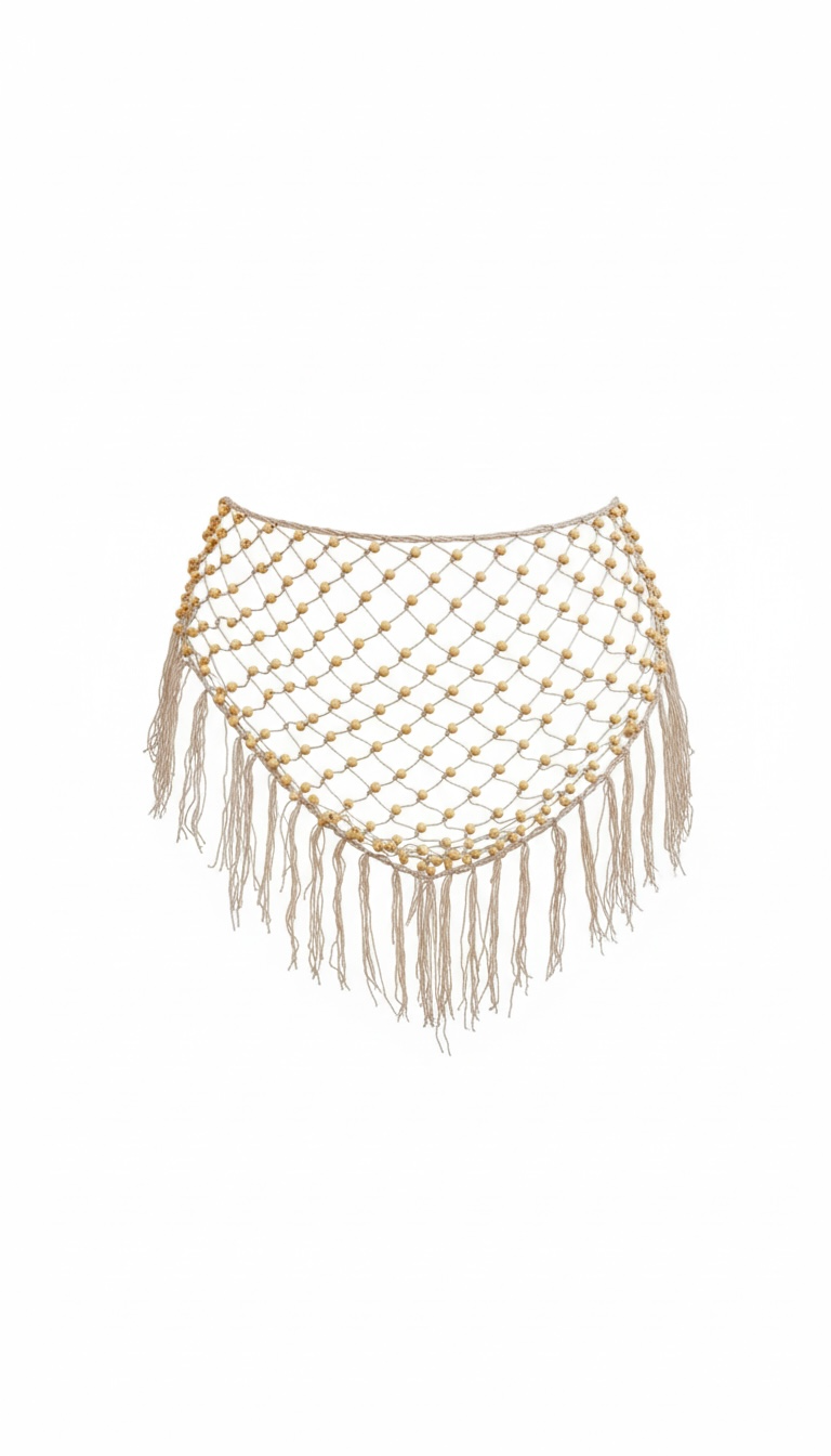 Beaded Crochet Wrap Belt