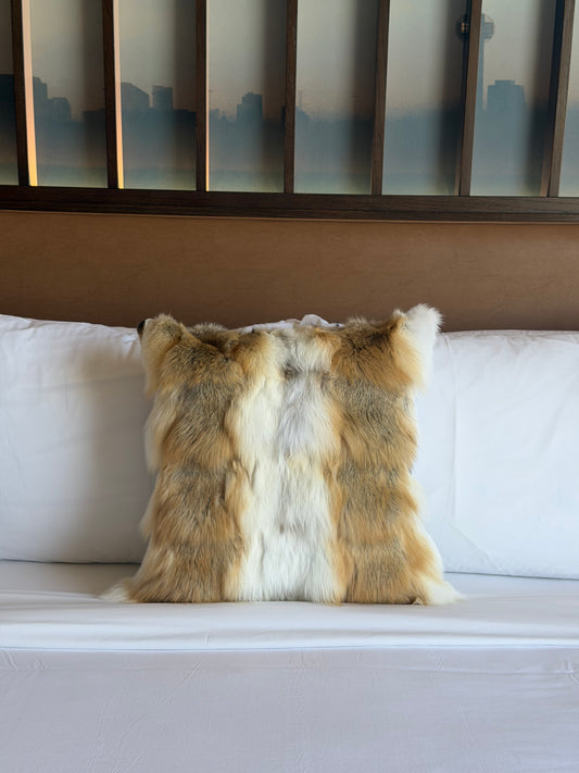 Vintage Fox Fur Pillow Covers in 6 Colors