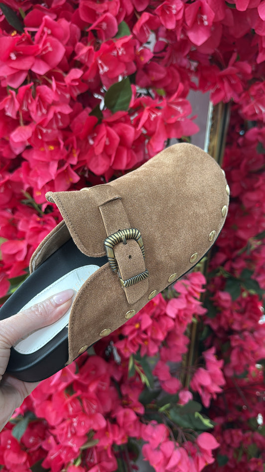 NEW!! Outlaw Faux Suede Studded Mule