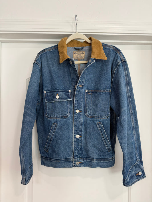 NEW!! Vintage Ralph Lauren Denim & Corduroy Jacket Size Small
