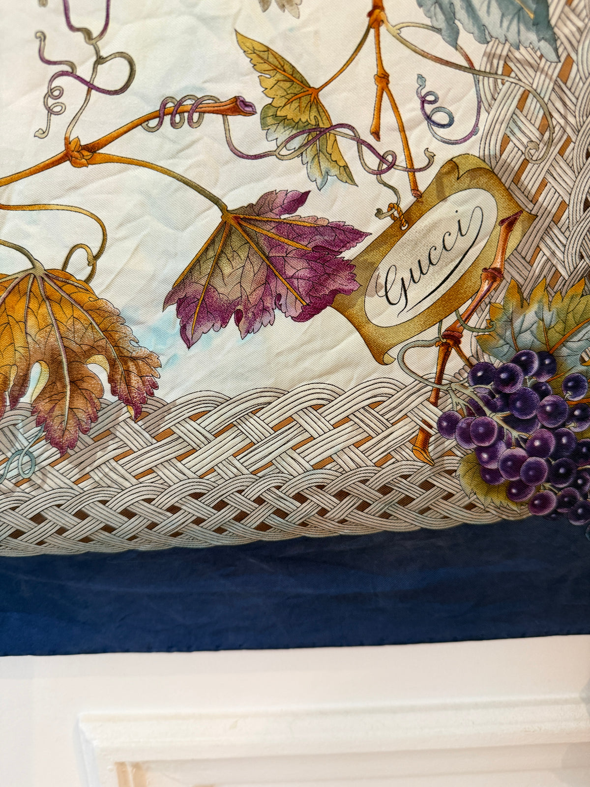Vintage Gucci Floral Silk Scarf