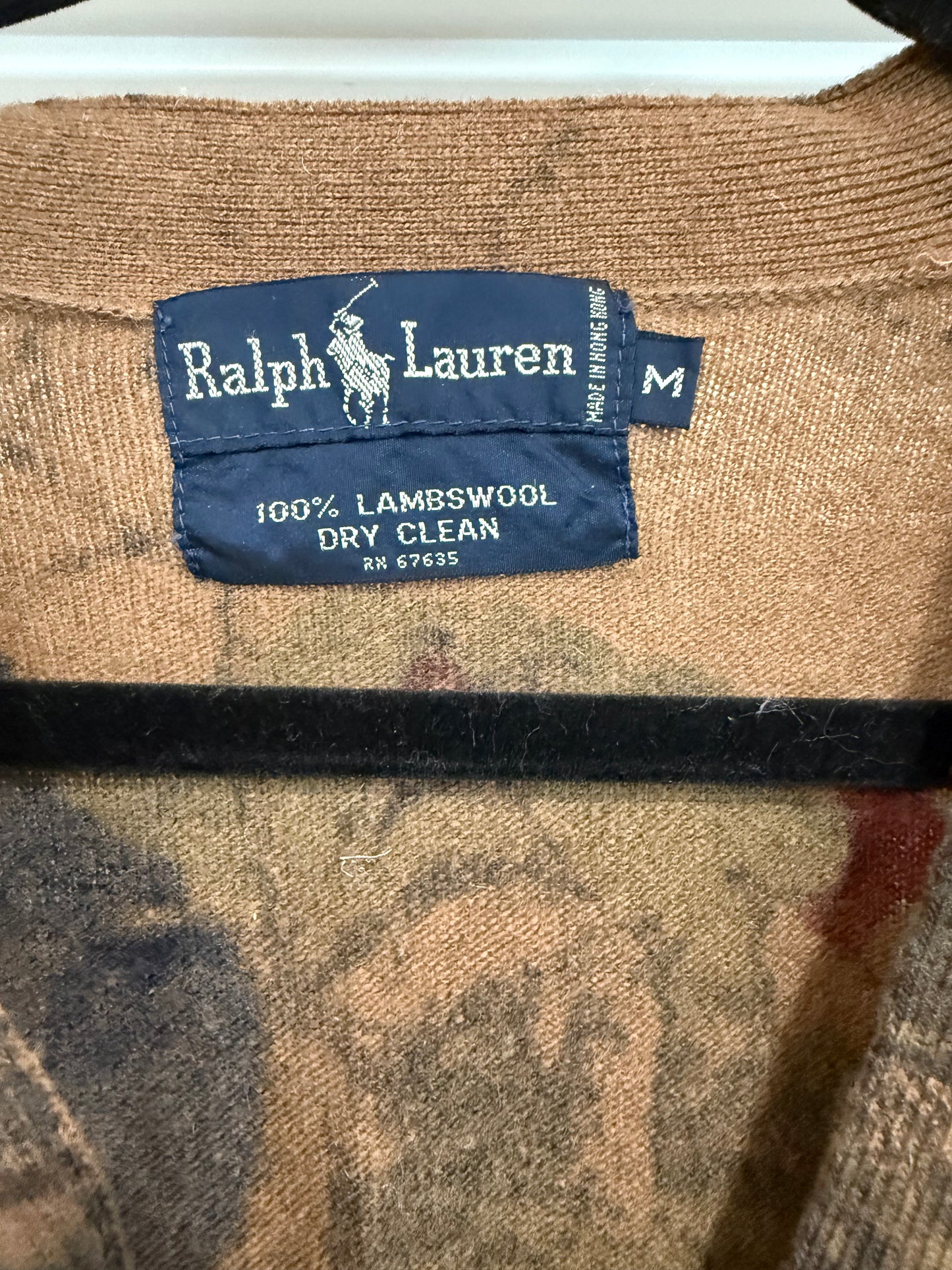 NEW!! Vintage Ralph Lauren Lambswool Equestrian Cardigan Size Medium
