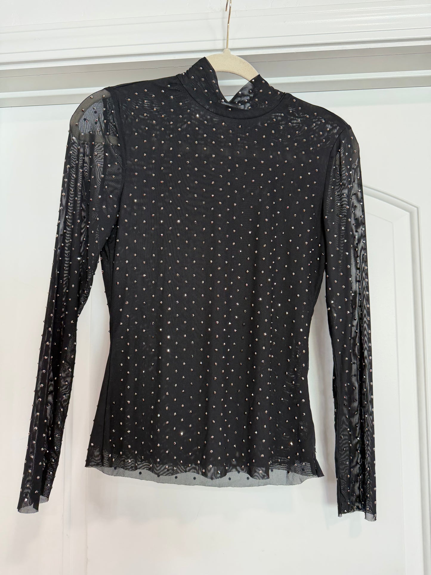 FINAL SALE!! Black Rhinestone Top