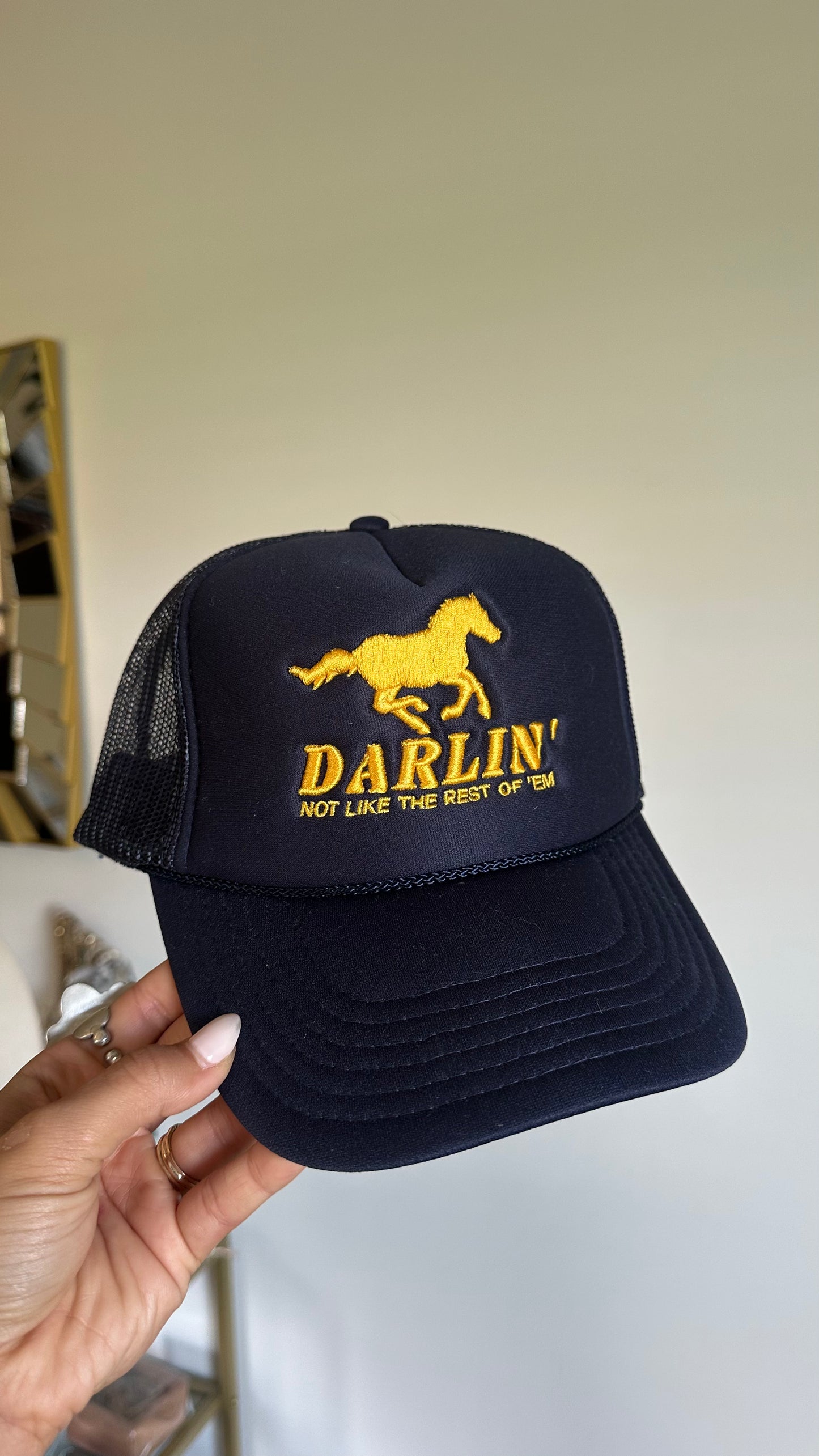 NEW!! Darlin Navy Trucker Hat
