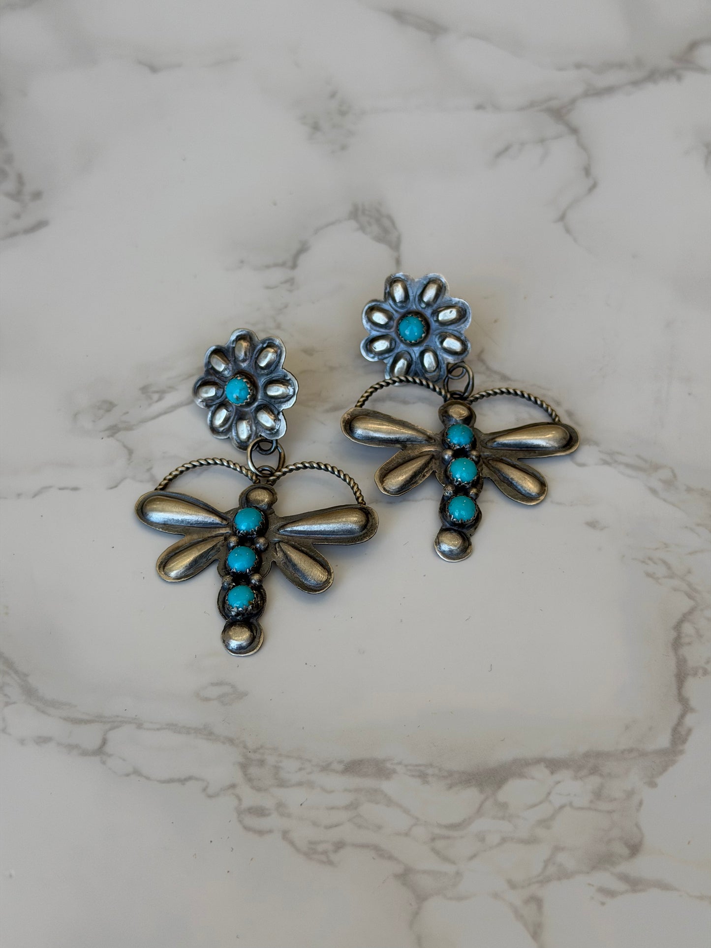 "Laguna" Butterfly Kingman Turquoise Earrings