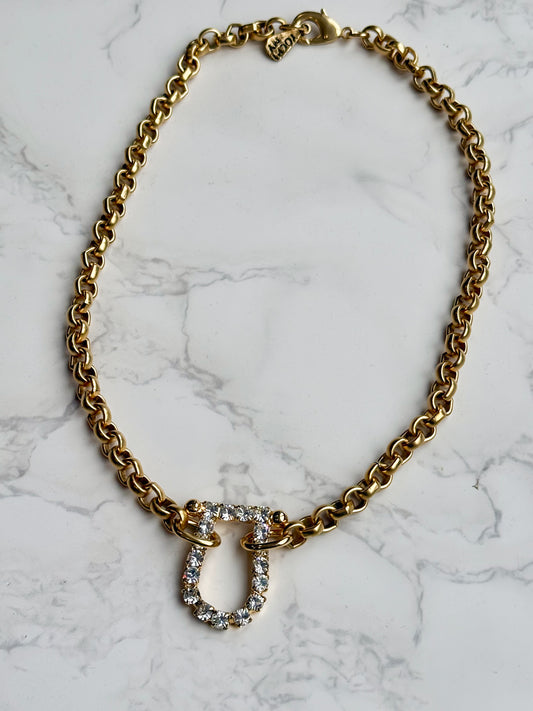 NEW!! Horsebit and Rhinestone Necklace