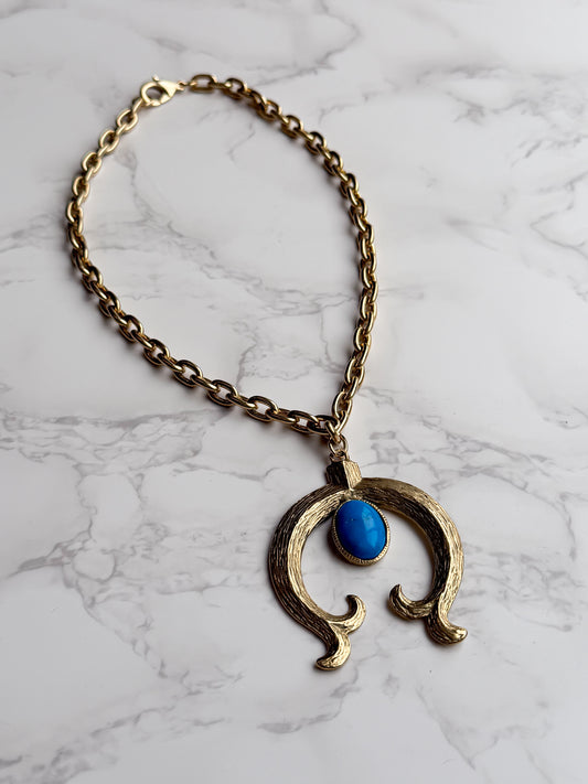"Bella" Equestrian Necklace in Gold