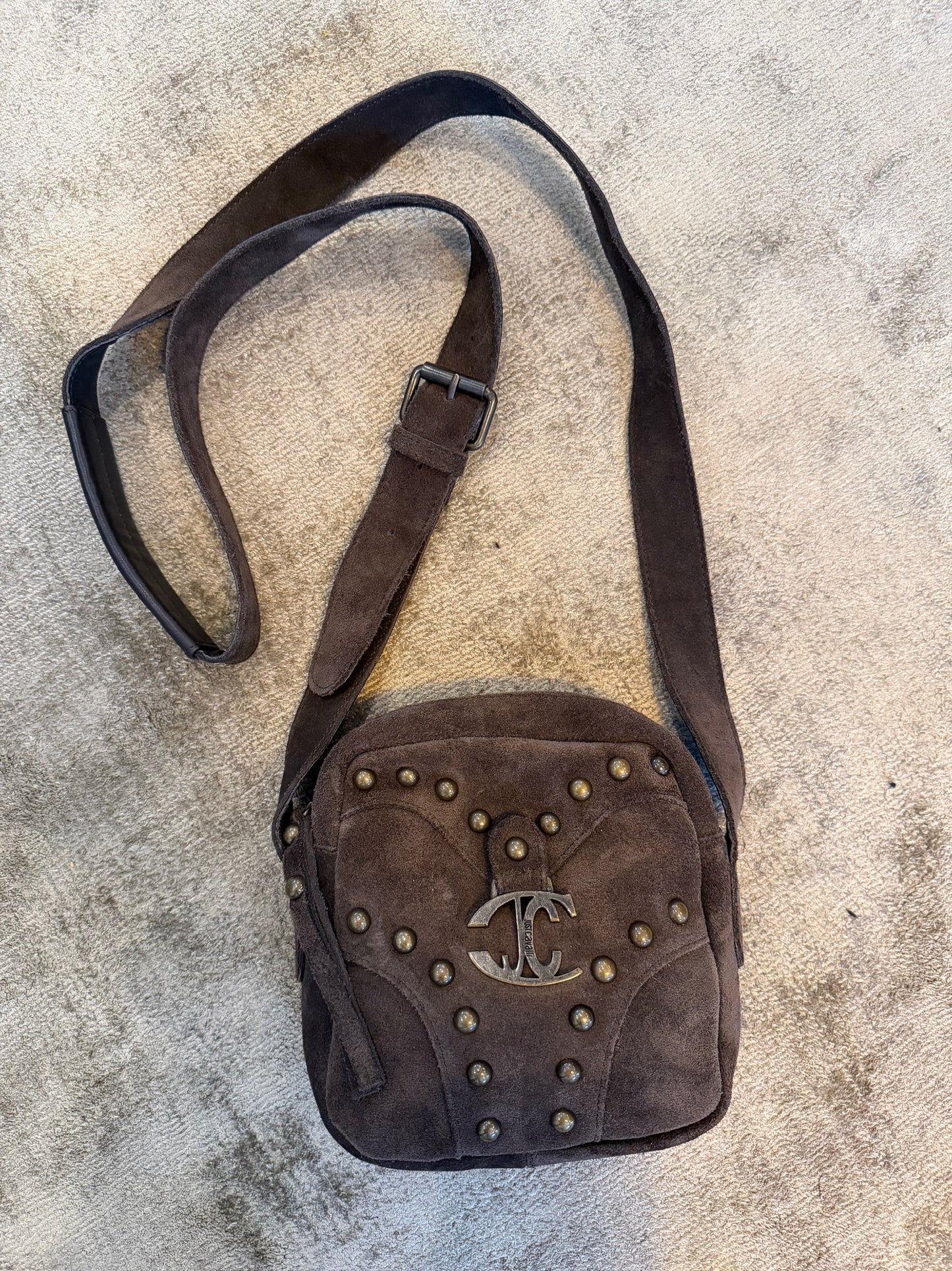 Vintage Just Cavalli Suede Studded Crossbody
