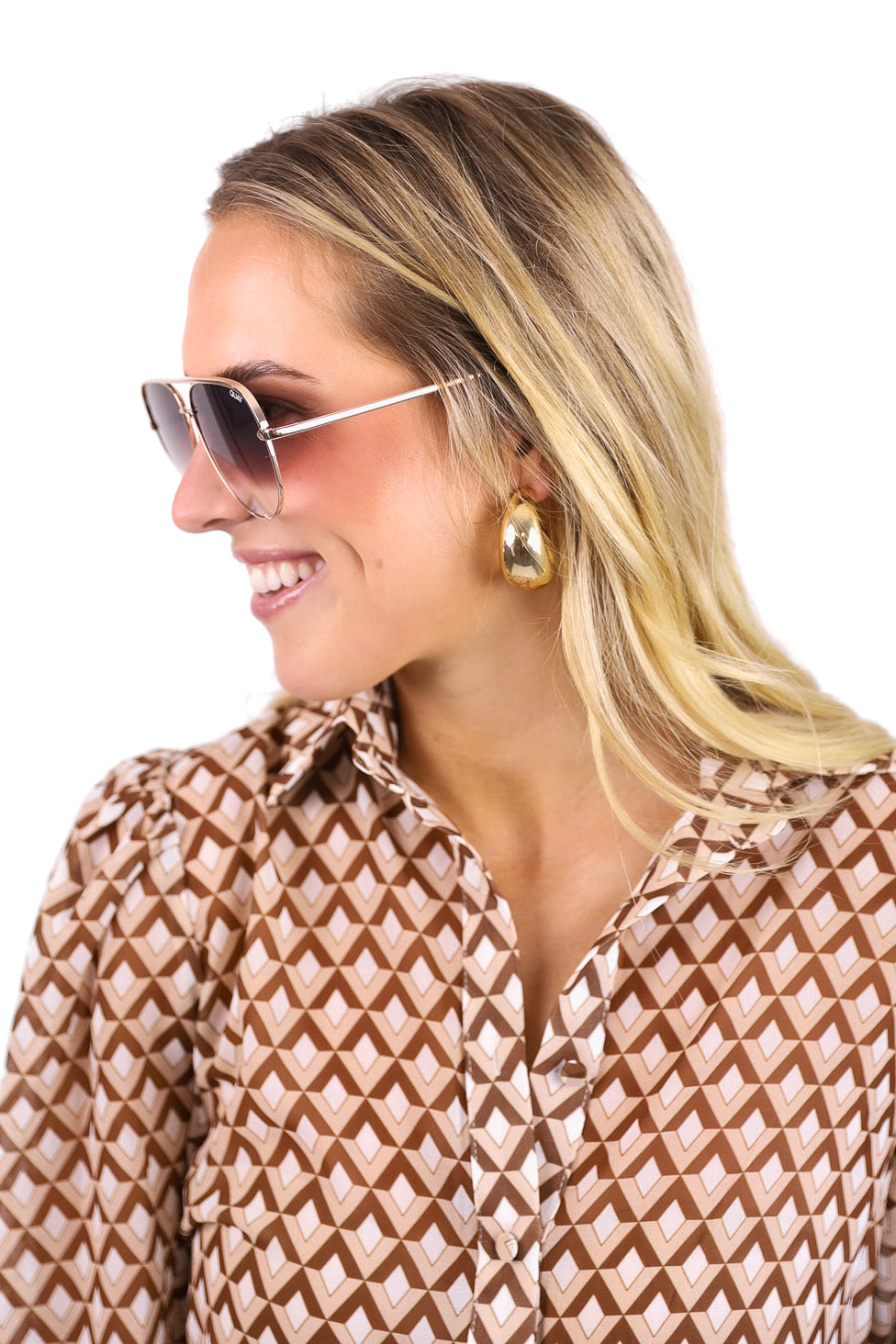 NEW!! "High Key" Extra Large Brown Aviators