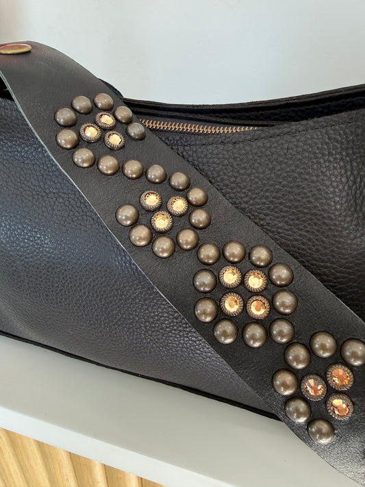 The "Bella" Mini Bag in Black w/ Black Strap