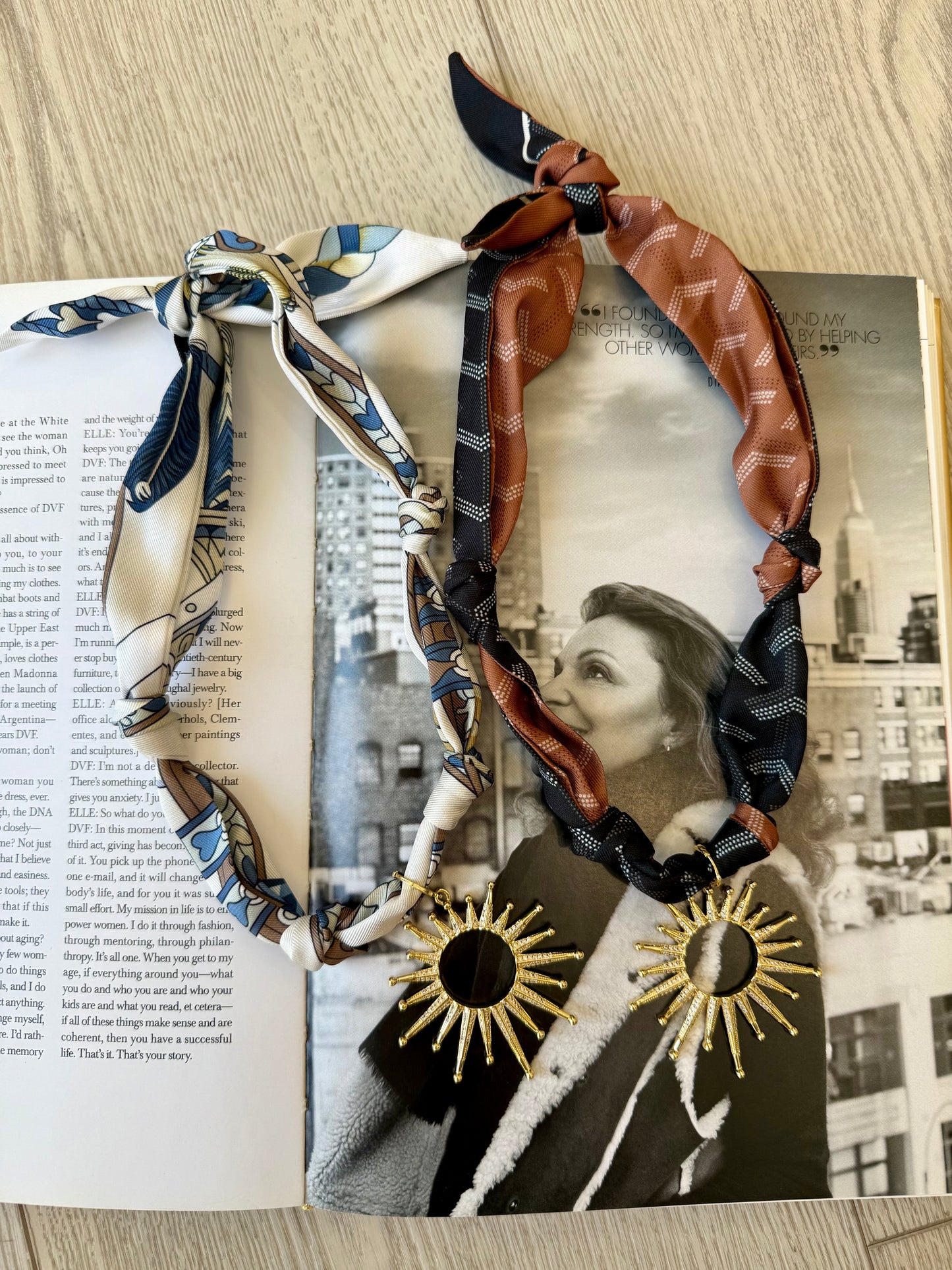 FINAL SALE!! Starburst Scarf Necklace in 2 Colors