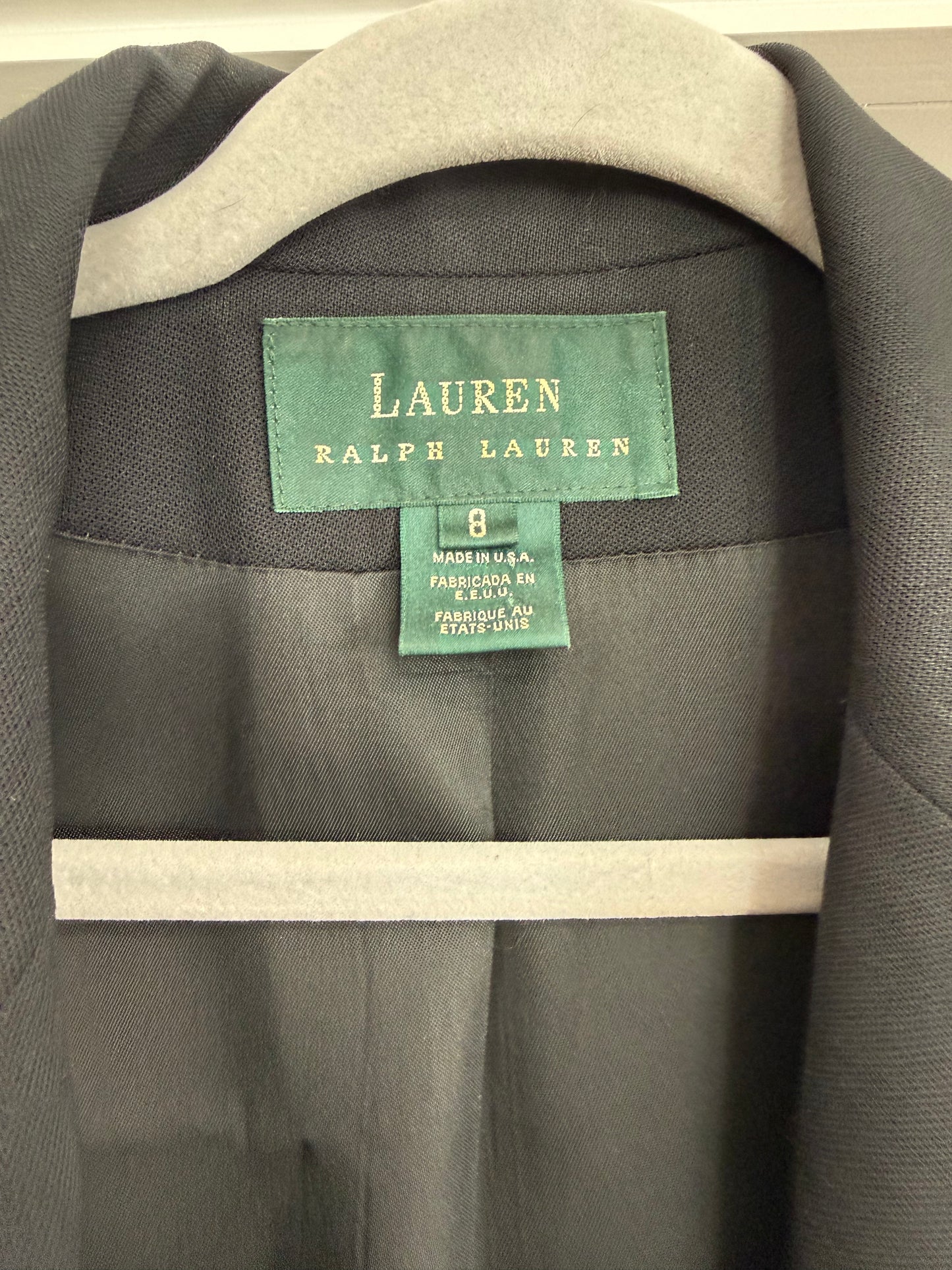 NEW!! Vintage Ralph Lauren Black Crest Blazer Size 8