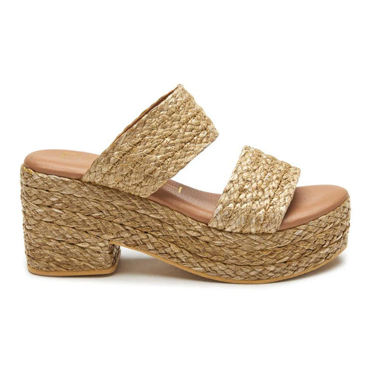 Ocean Ave Raffia Slide