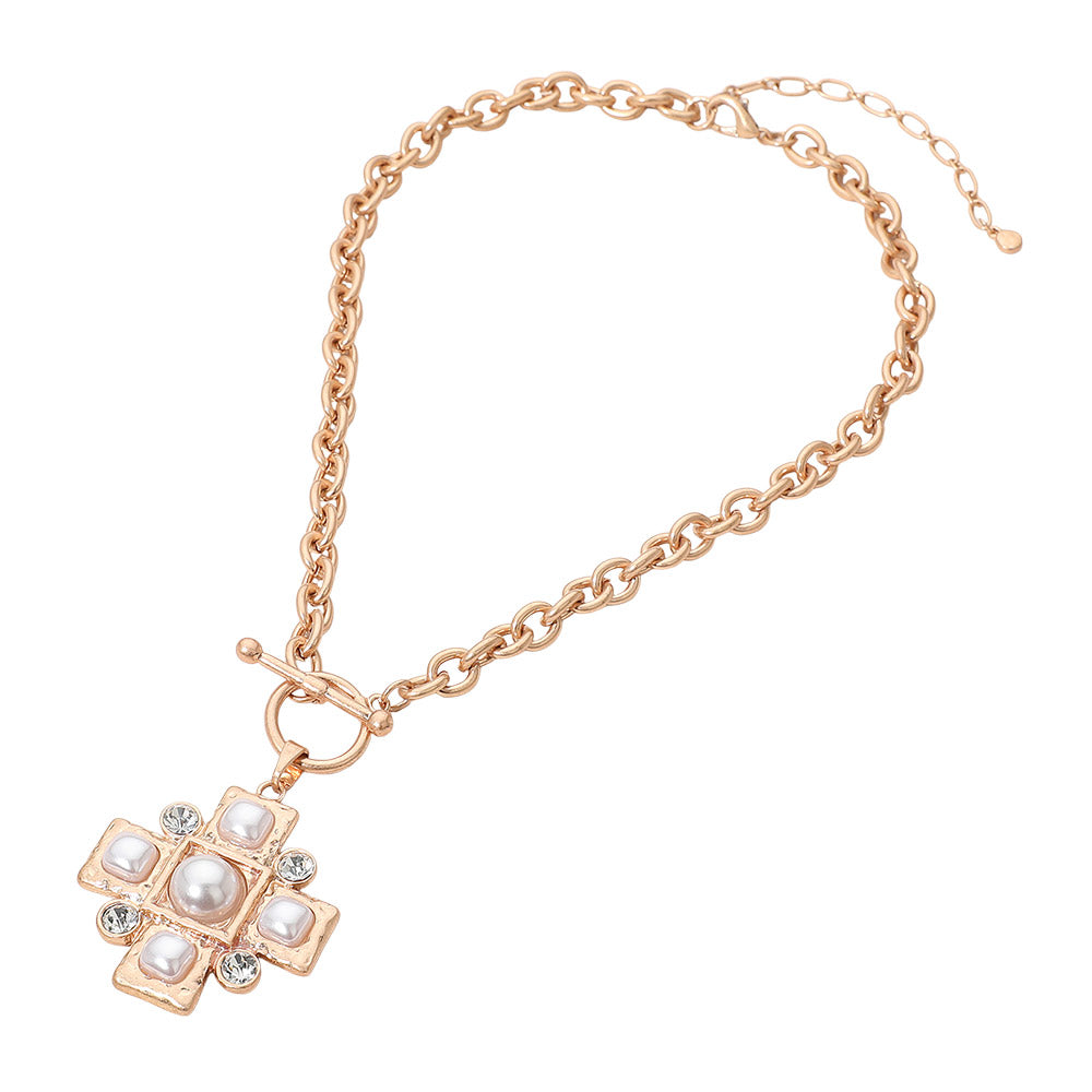 DOORBUSTER!! Rose Gold Cross Pendant Necklace
