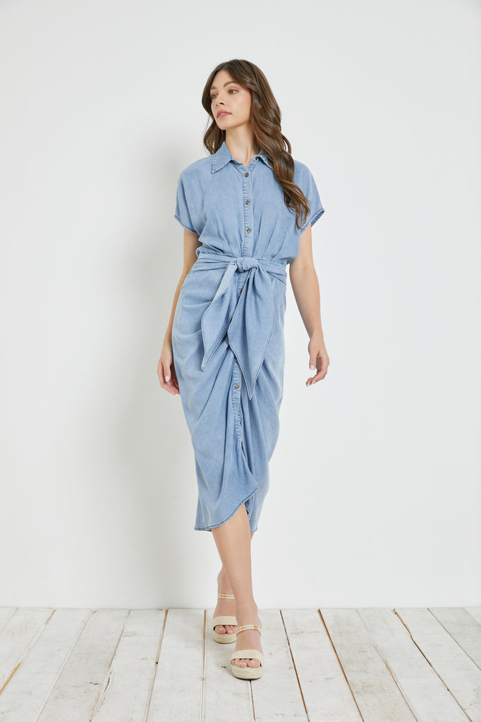 NEW!! Infinity Rouched Denim Dress