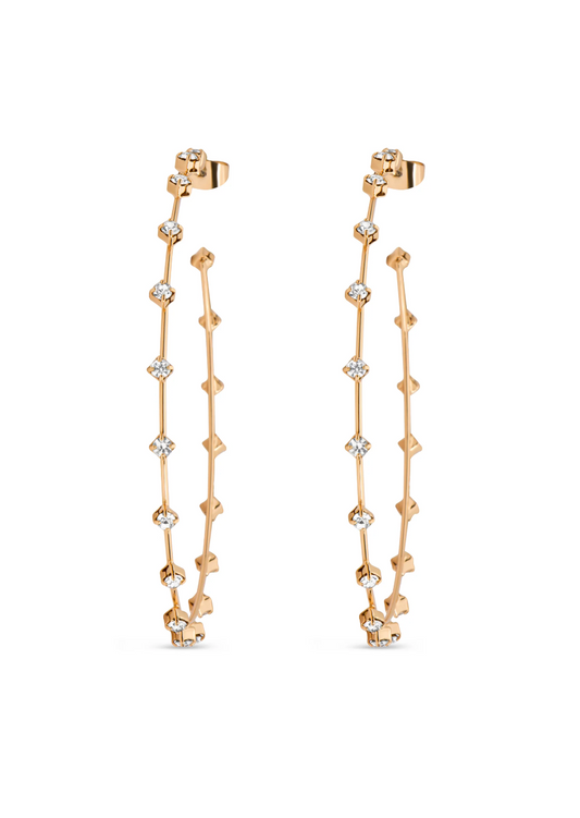 NEW!! Simple Spark Crystal Hoop Earring by Ettika