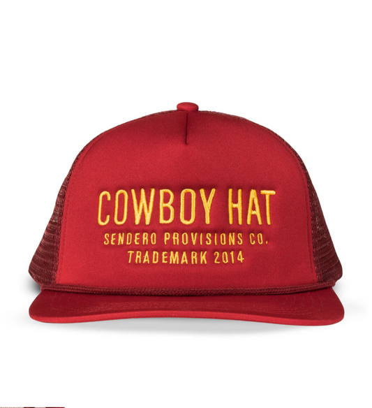 FINAL SALE!! Cowboy Trucker Hat in Burgundy