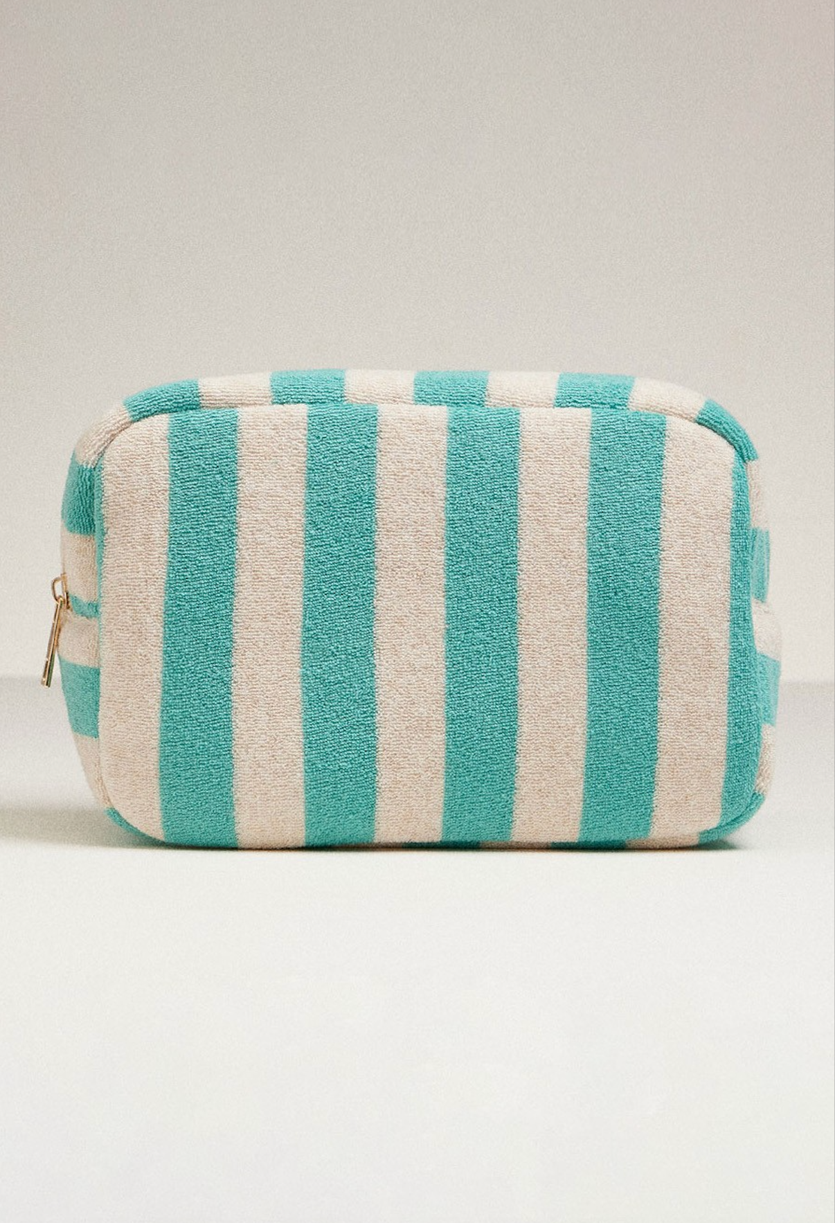 FINAL SALE!! Carmel Striped Sunscreen Pouch in Emerald