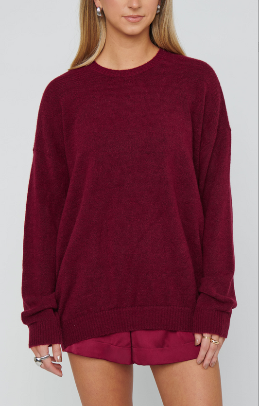 The Feel Good Sweater - Maroon