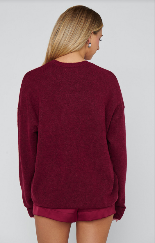 The Feel Good Sweater - Maroon