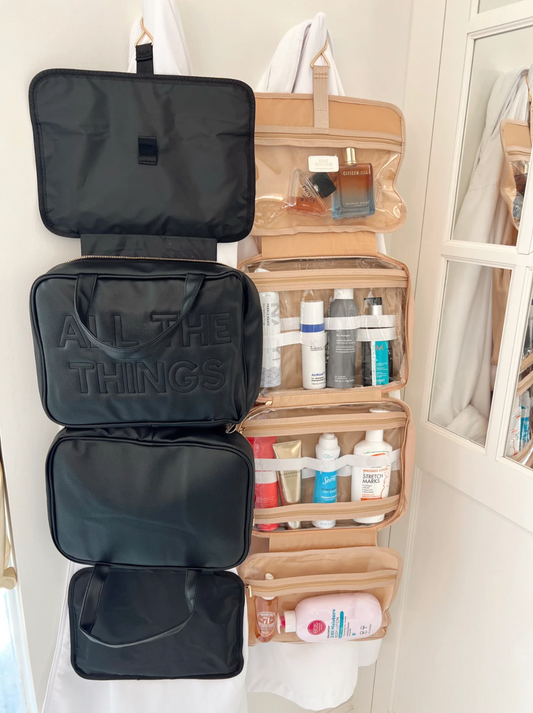 NEW!! All The Things - Leather Hanging Travel Bag