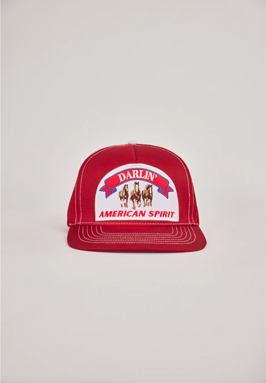 NEW!! American Spirit Trucker Hat in Red