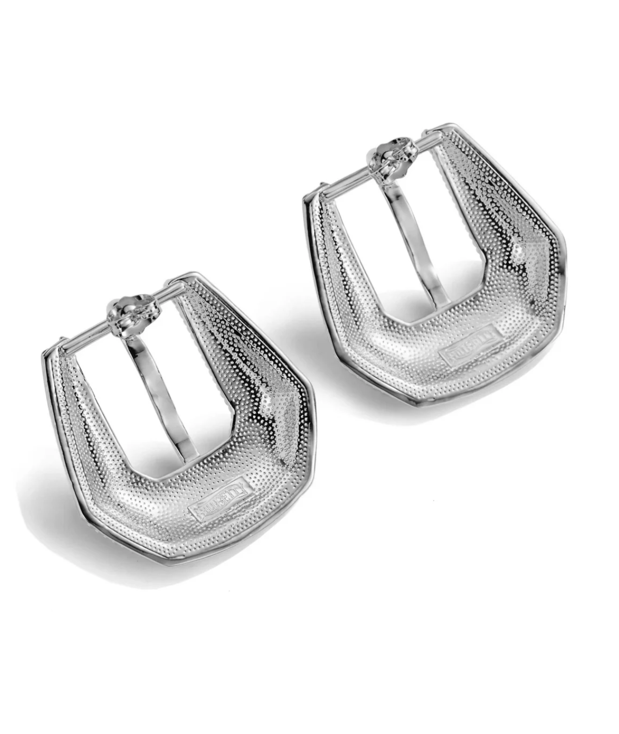 AS SEEN ON ELLA LANGLEY!! Buckle Betty Mini Earrings in Silver