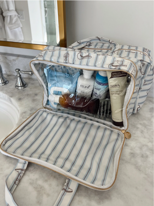 NEW!! Western Striped Clear Toiletry Case