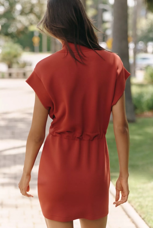 Avaya Half Zip Dress in Bossa Nova