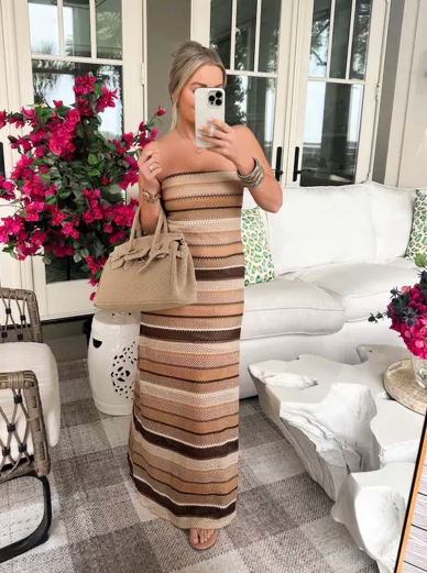 FINAL SALE!! Taylor Tube Dress Neutral Crochet by Show Me Your Mumu