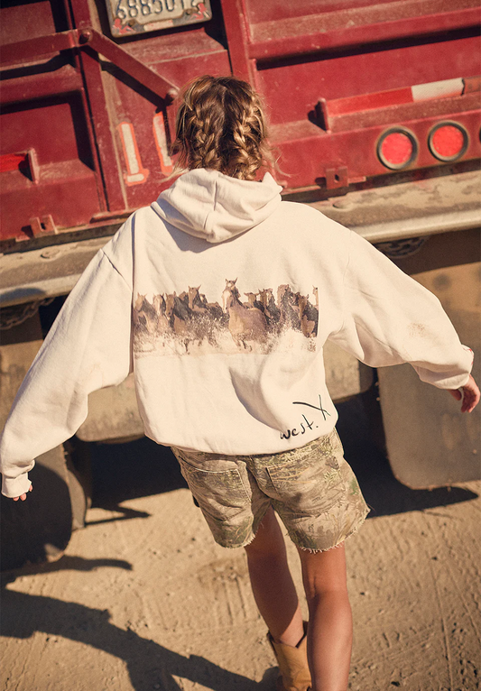 NEW!! Wild Horse Hoodie in Ivory