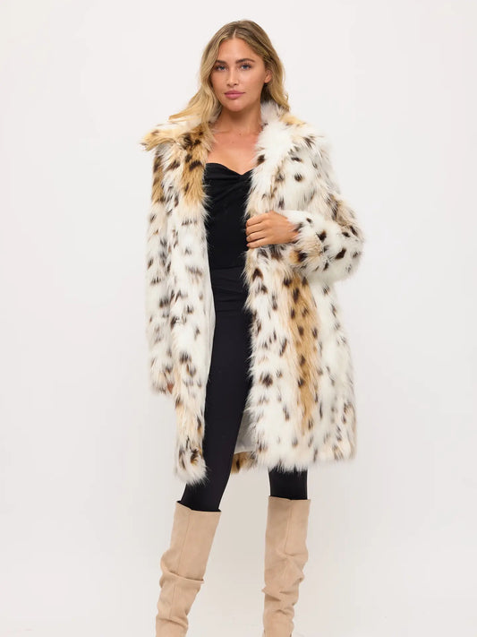 NEW!! "VIP" Lynx Spotted Faux Fur Jacket