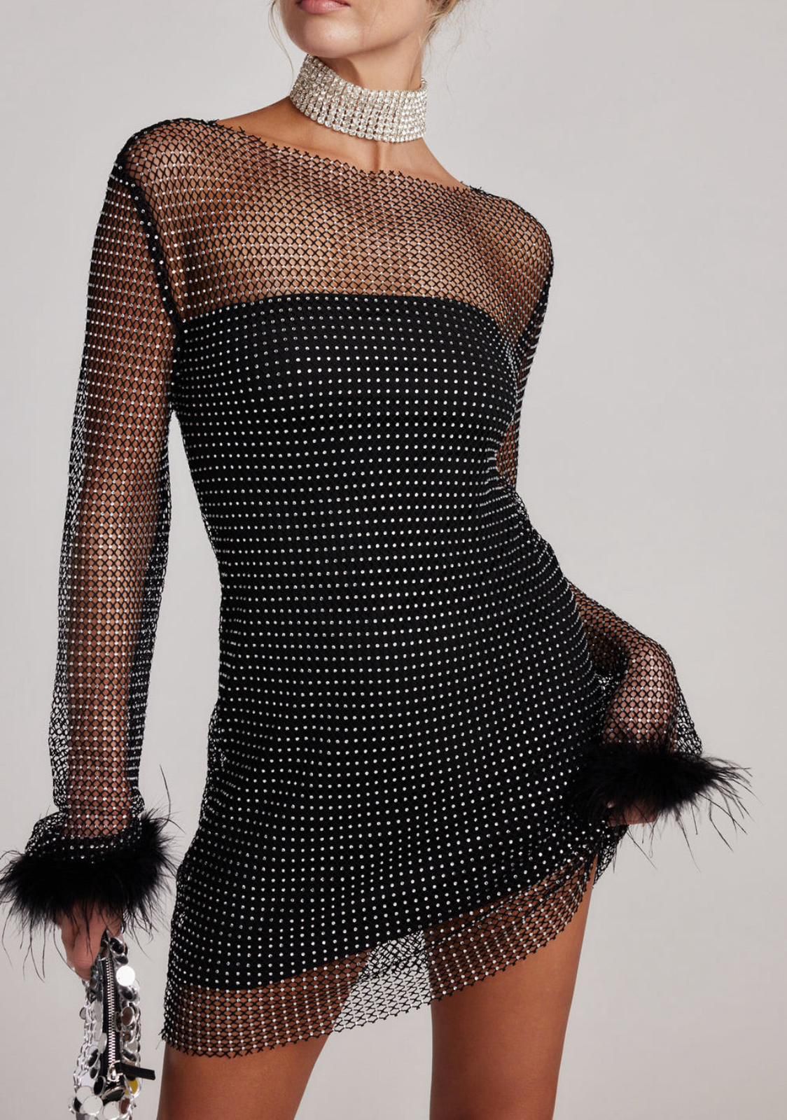 NEW!! "Red Carpet" Rhinestone Mesh Dress