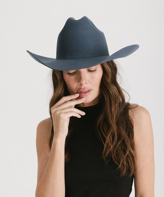 Teddy Cattleman Cowboy Hat in Vintage Blue
