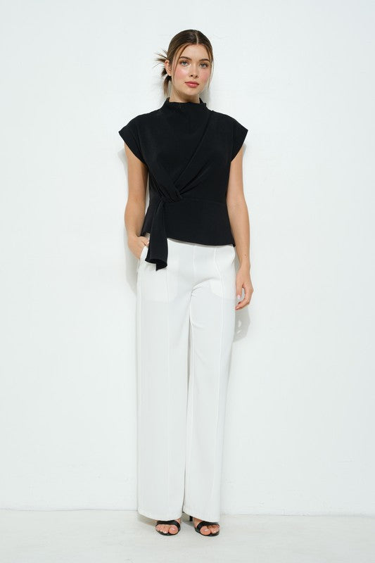 FINAL SALE!! "Kassidy" Mock Neck Top in Black