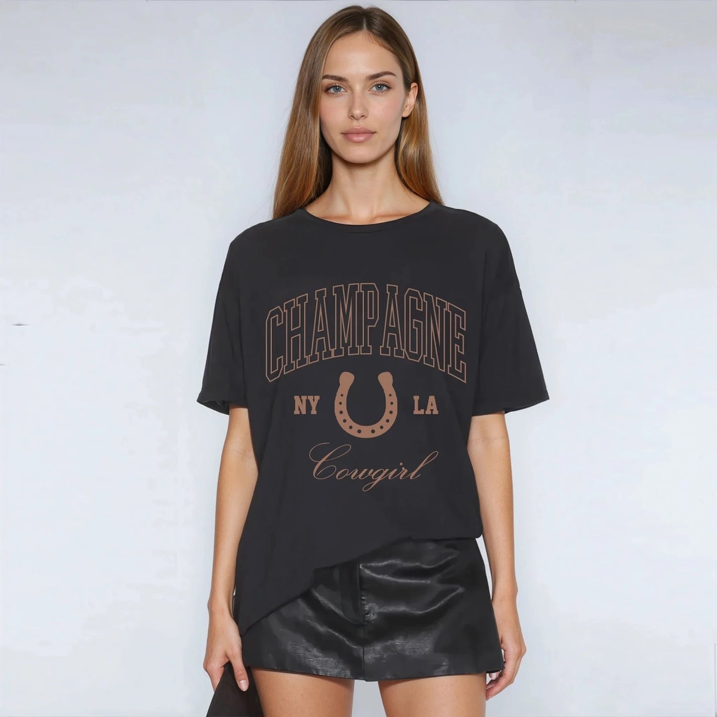 Champagne Cowgirl Graphic Tee